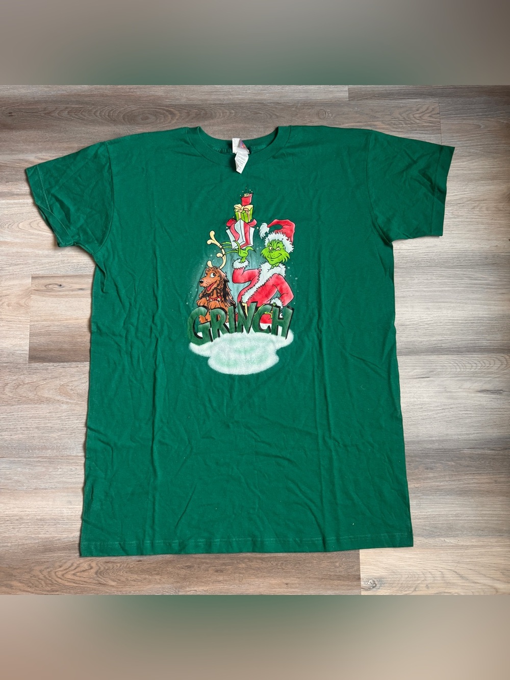 The VTG NEW 2000 Dr Suess How The Grinch Stole Christmas T-Shirt in Green XXXL
